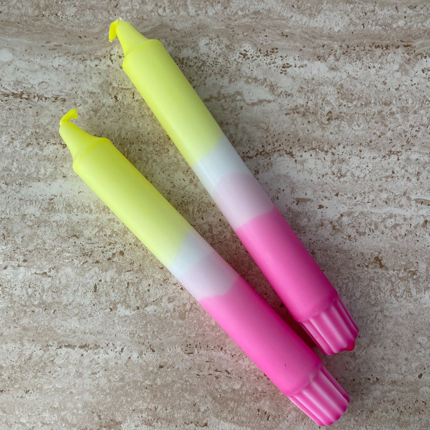 Kaars #4 - roze geel