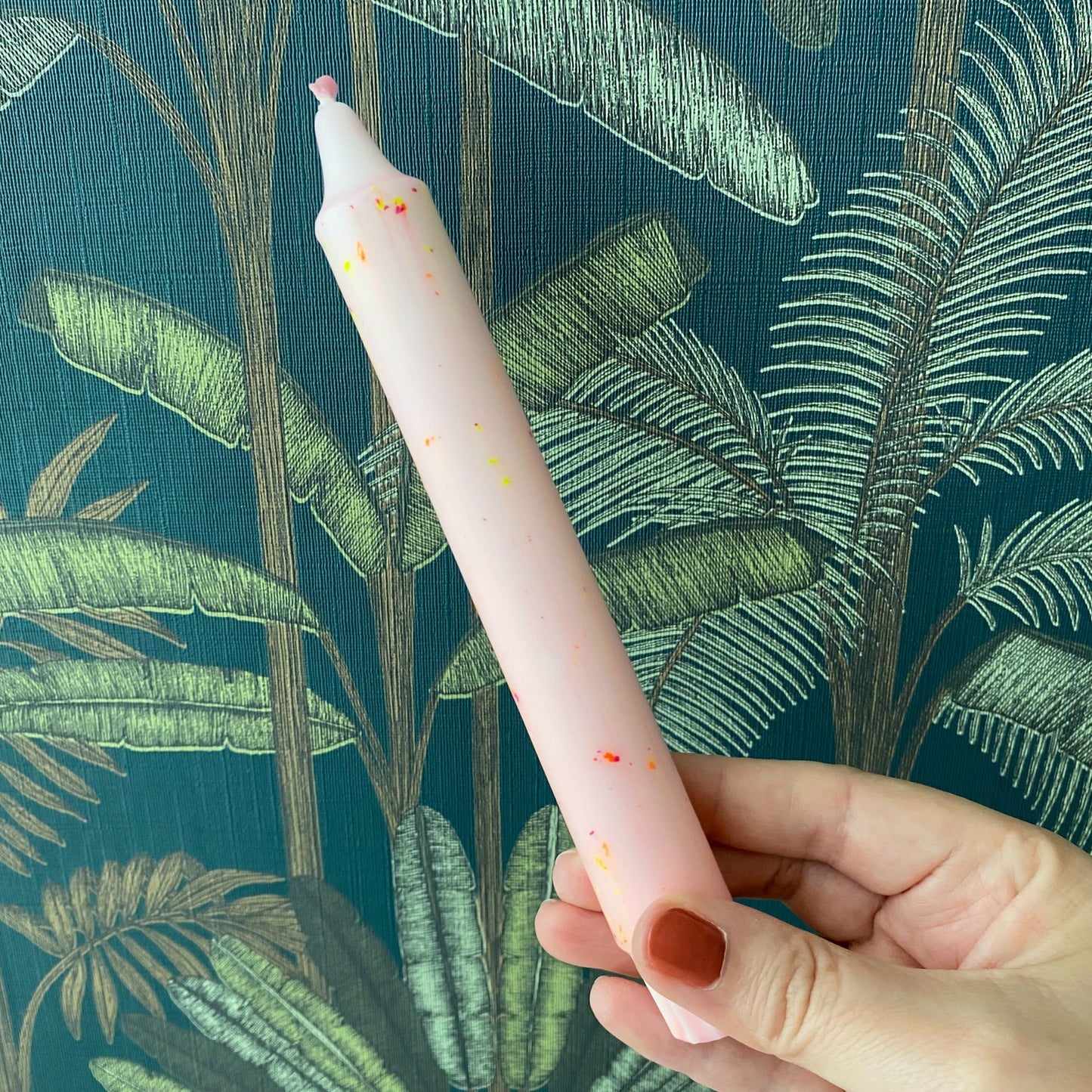 Kaars #1 - roze spikkels