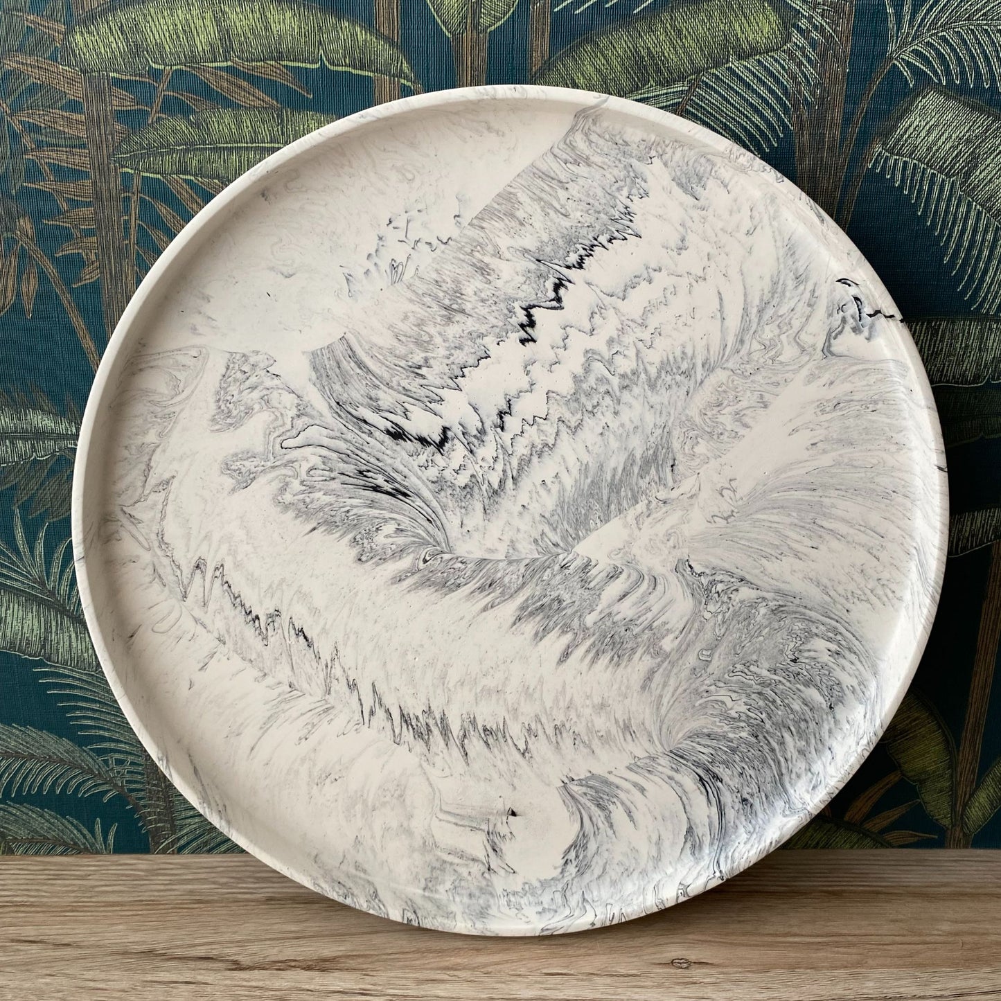 Ronde schaal - Marmer wit