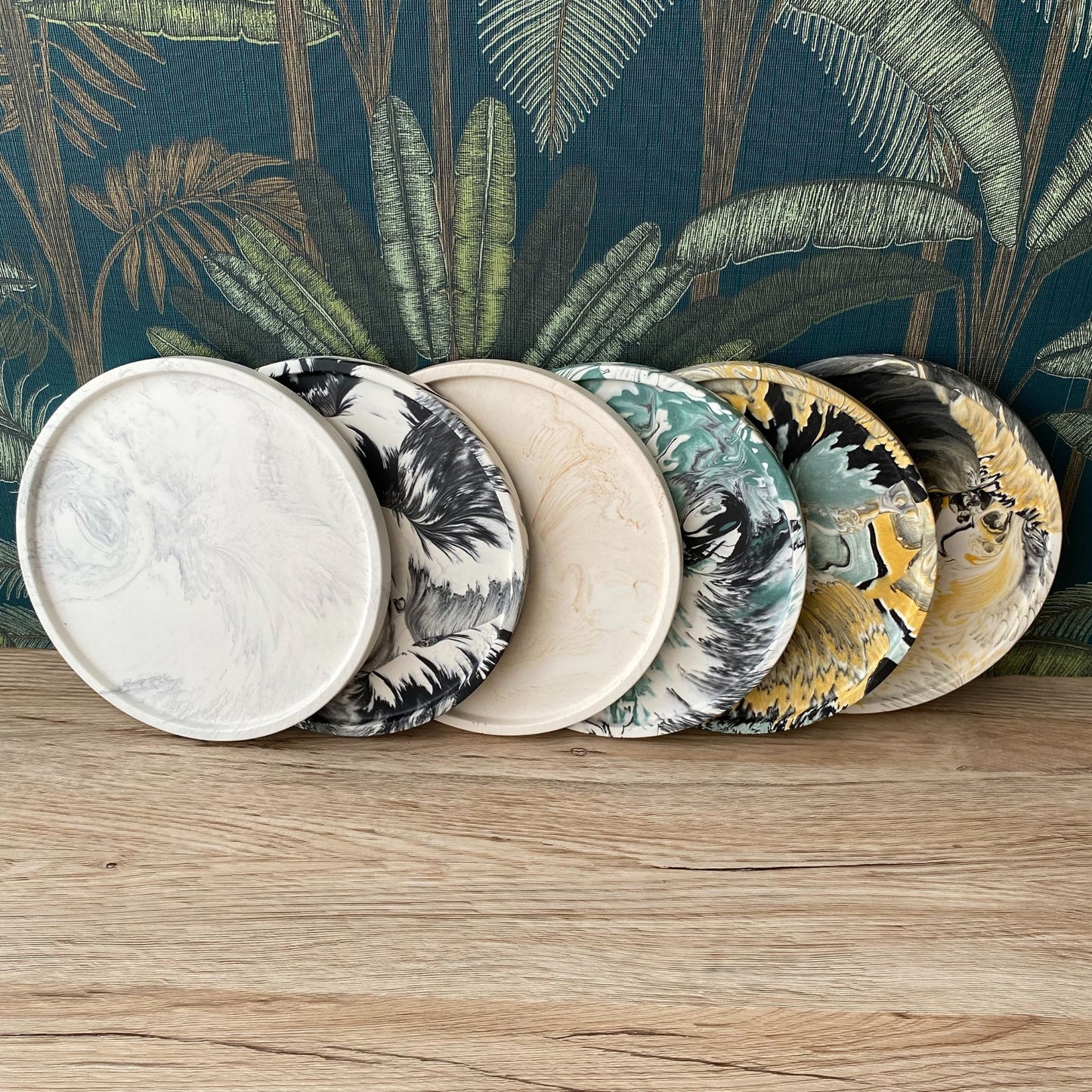 Ronde schaal klein - Marmer wit