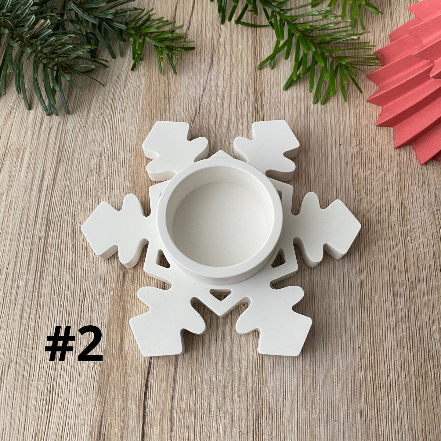 Sneeuwvlok - waxinelichthouder - winterdecoratie