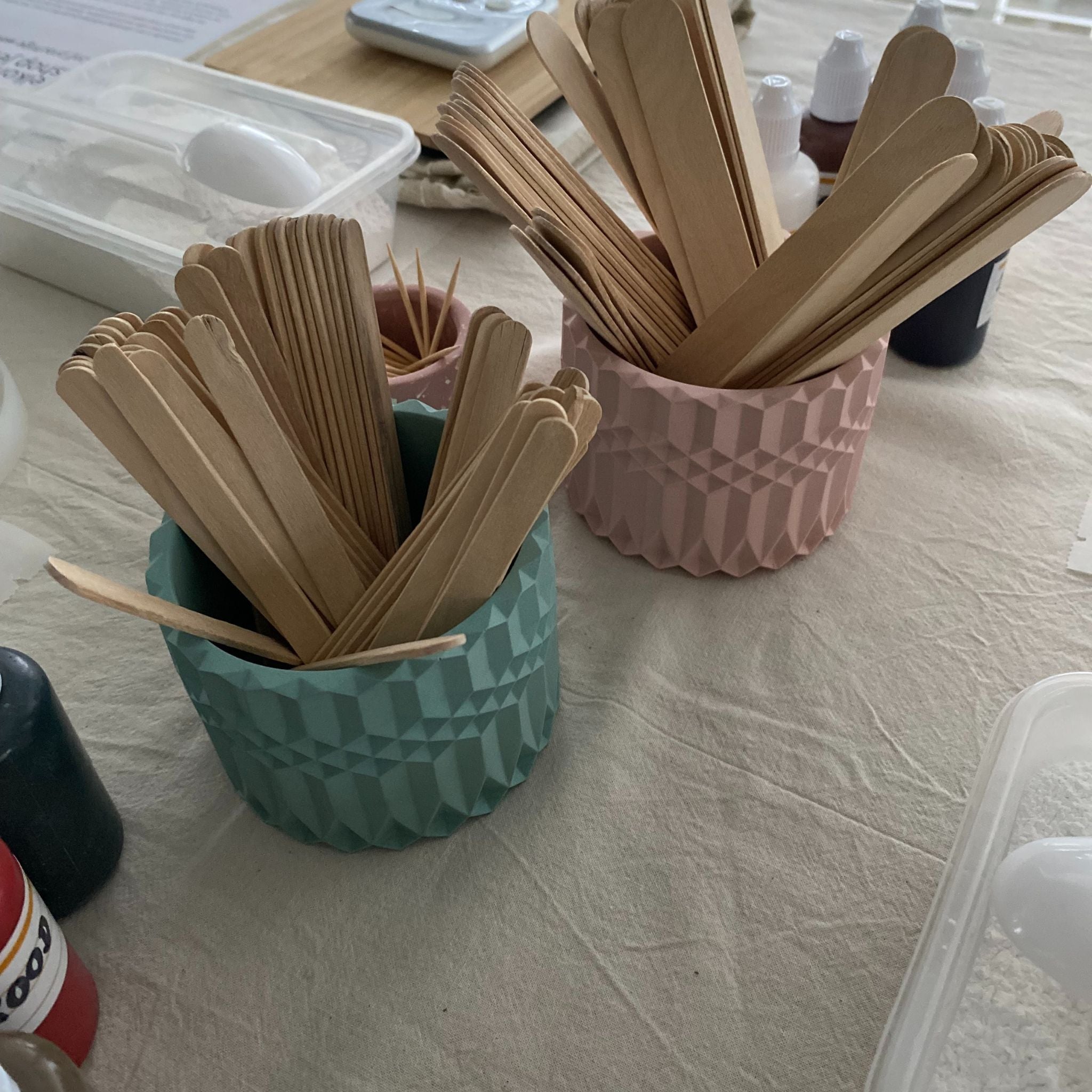 workshop jesmonite ecohars gieten studio fabrini