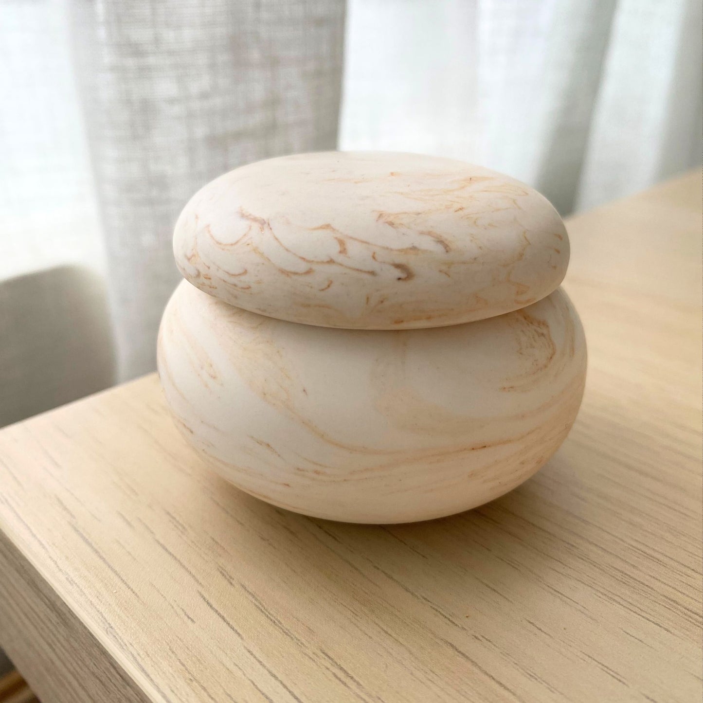 Opbergdoosje - Marmer beige