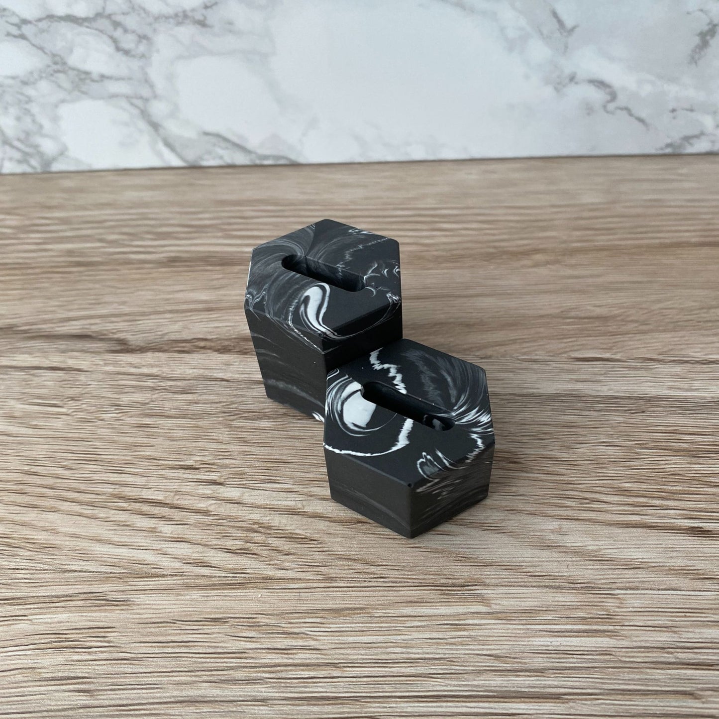 Ringhouder hexagon - Marmer