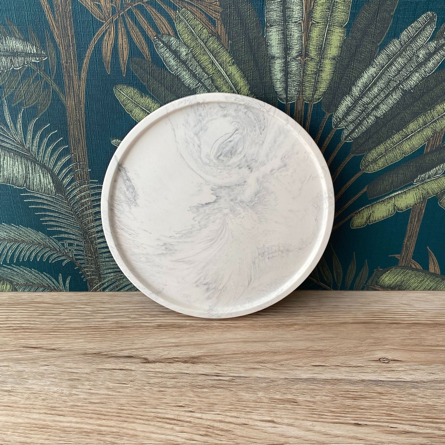 Ronde schaal klein - Marmer wit