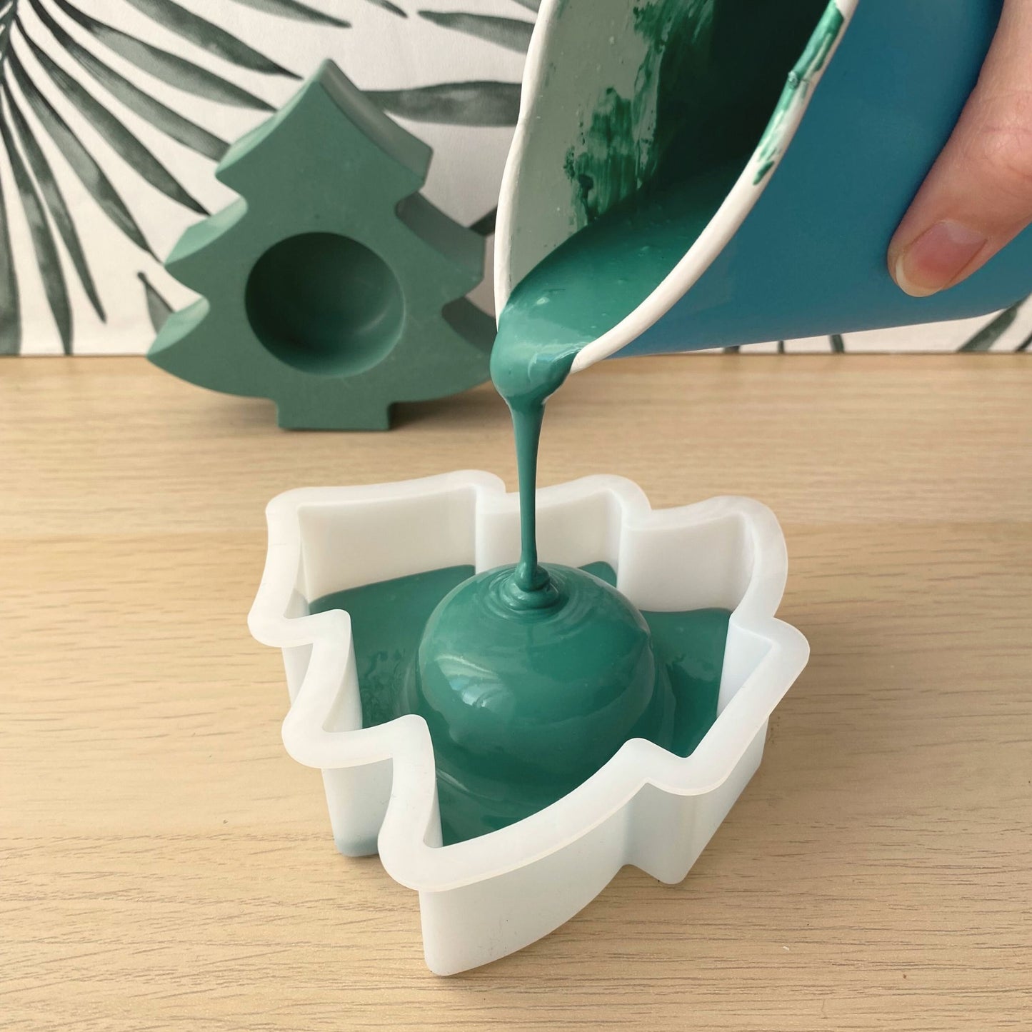 DIY pakket Jesmonite kerstboom waxinelicht